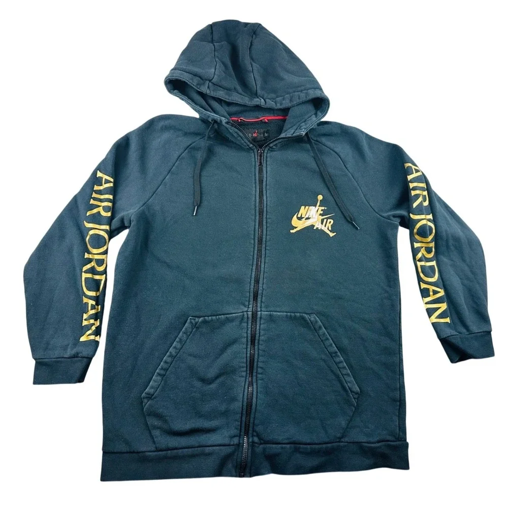 Jordan Jumpman Classics Full‎ Zip Hoodie Men L Blue Fleece Streetwear Athletic